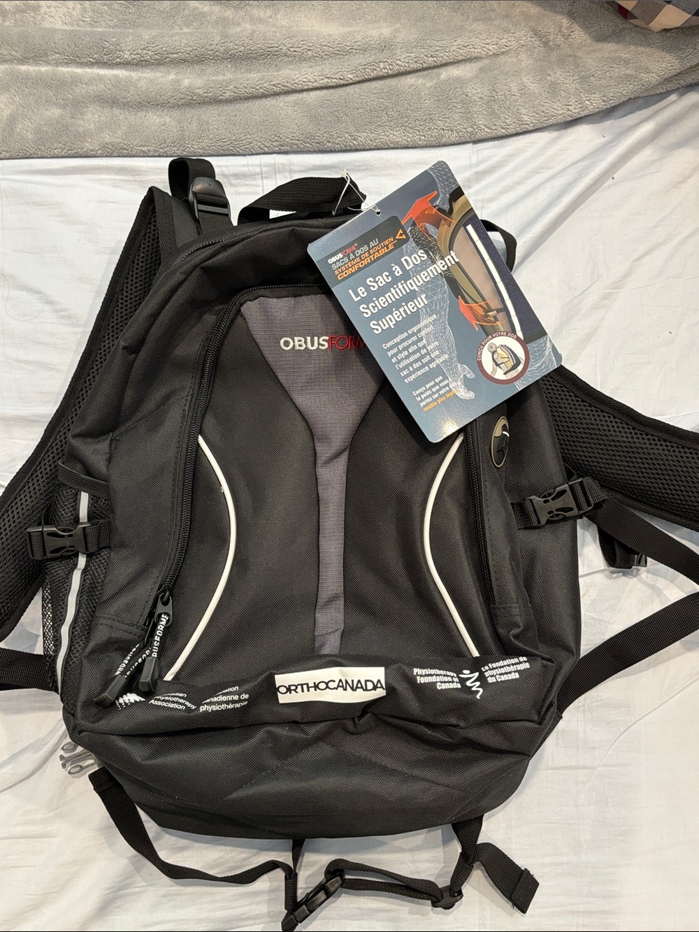 ObusForme/ORTHOCANADA Black Men’s Ergonomic Backpack